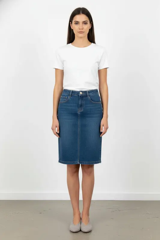 Jupe Crayon Bleue - Taille S/36