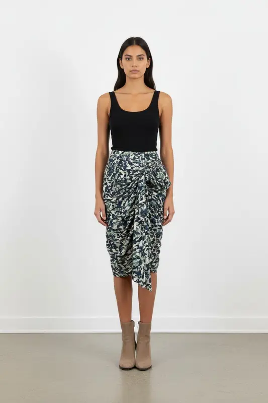 Jupe Drapée Multicolore - Taille S/36