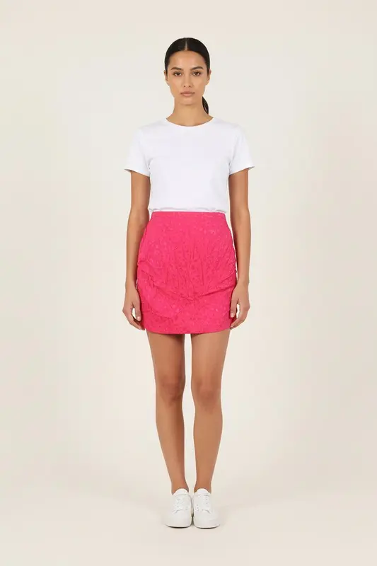 Jupe Drapée Rose - Taille M/38
