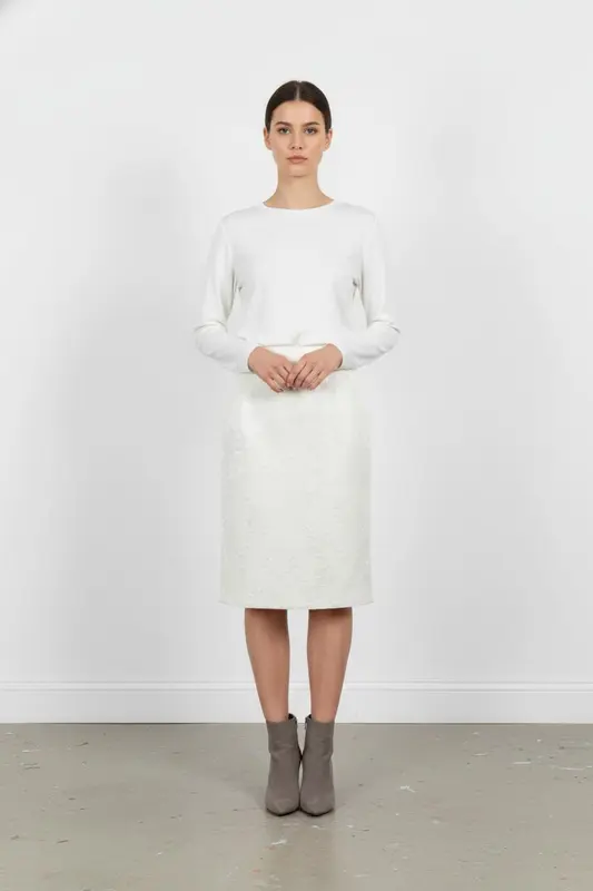 Jupe Droite Blanche - Taille XXL/44