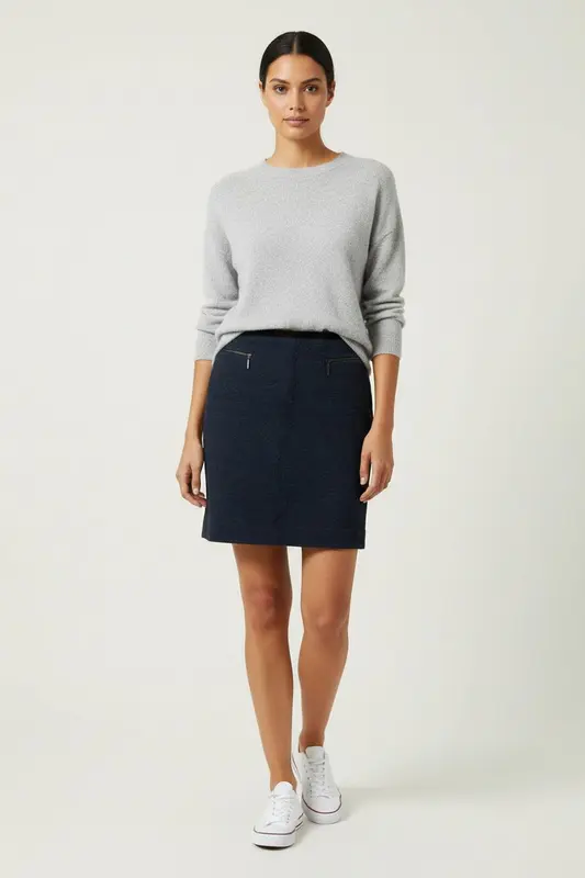 Jupe Droite Bleue - Taille M/38
