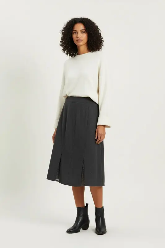 Jupe Droite Grise - Taille S/36