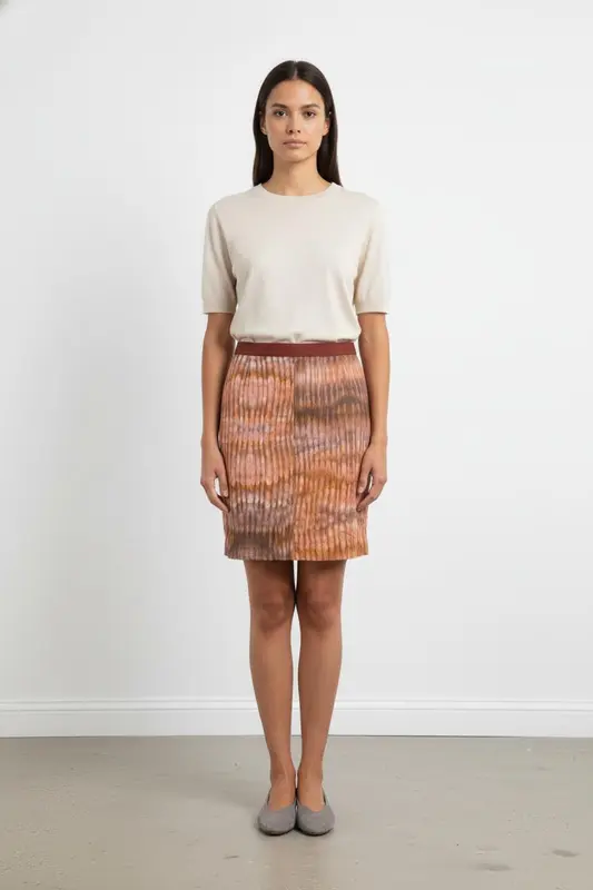 Jupe Droite Marron - Taille S/36