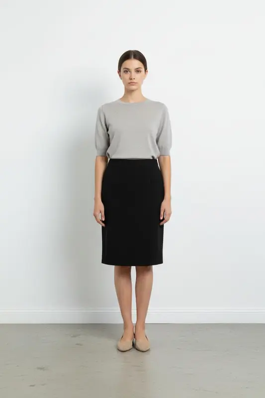 Jupe Droite Noire - Taille L/40