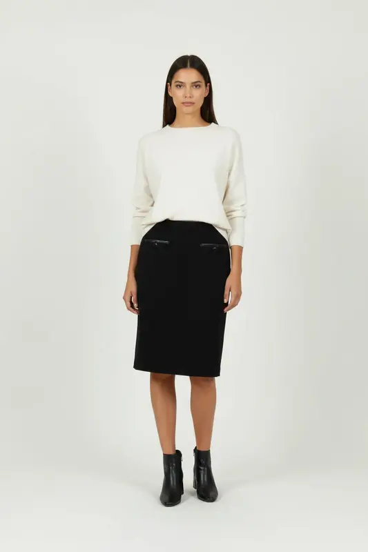 Jupe Droite Noire - Taille XL/42