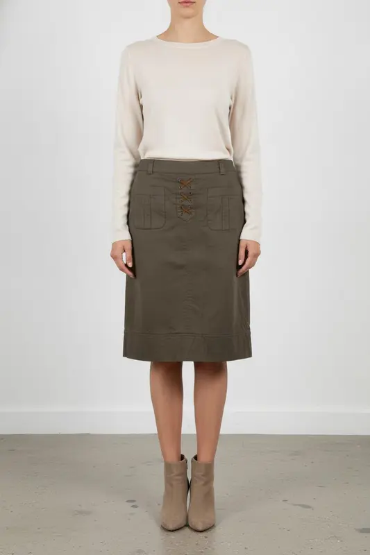Jupe Droite Verte - Taille S/36