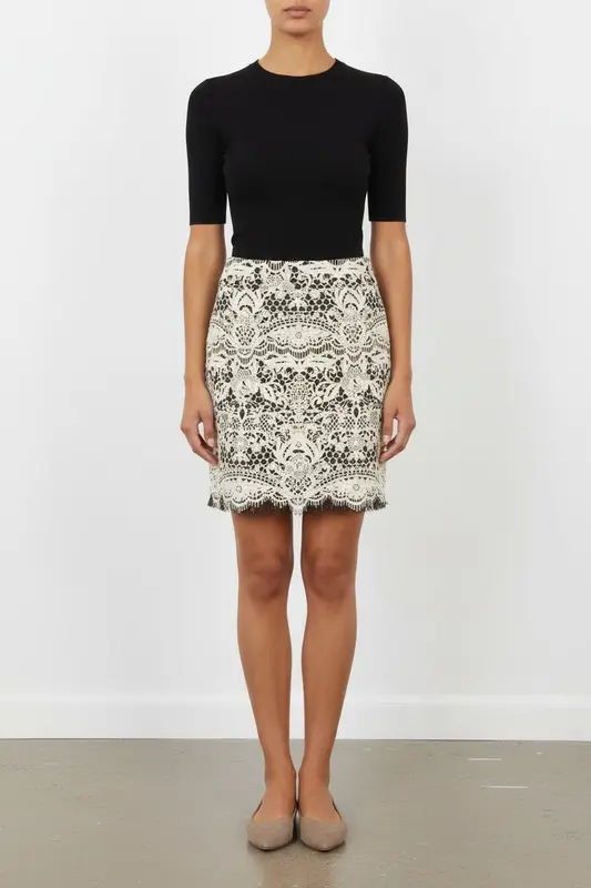 Jupe en broderie - Taille XS/34