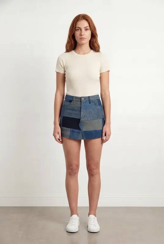 Jupe en Jean Bleue et Noire - Taille M/38