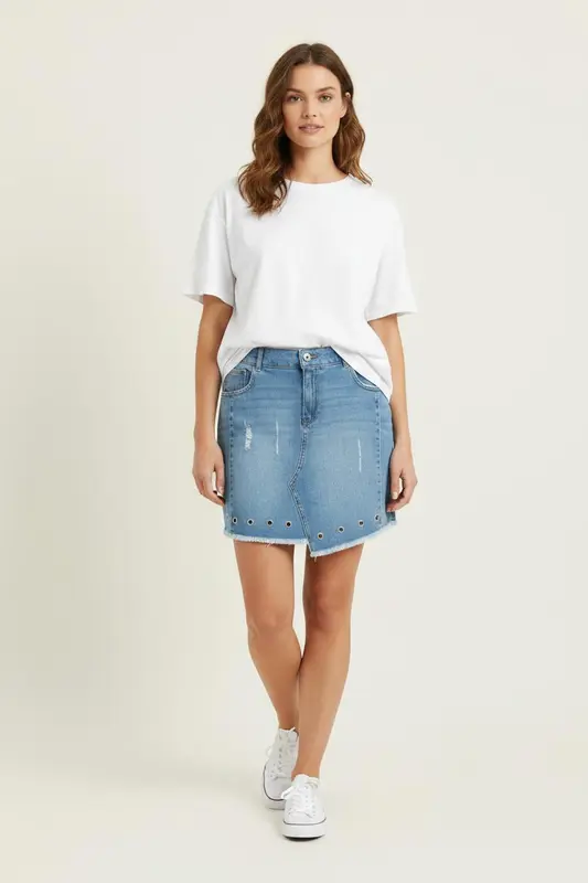 Jupe en Jean Bleue - Taille L/40