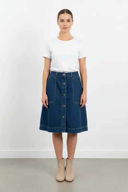 Jupe en Jean Bleue - Taille XL/42