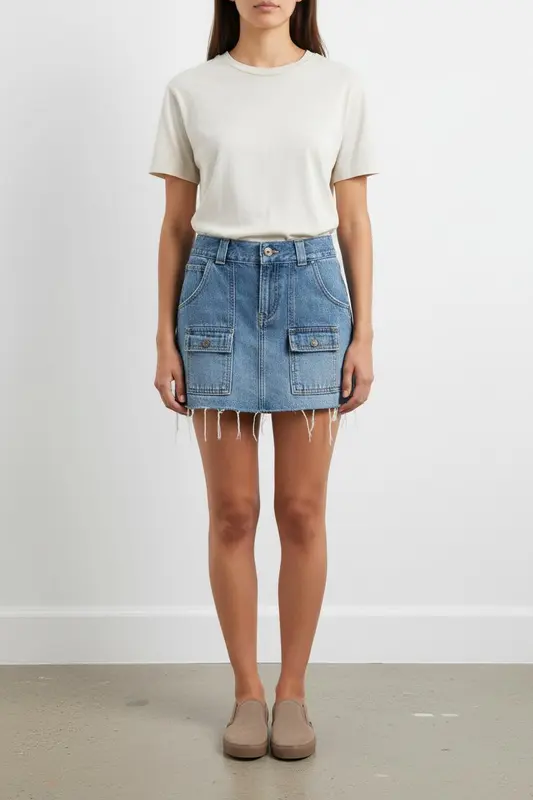 Jupe en Jean Bleue - Taille XS/34