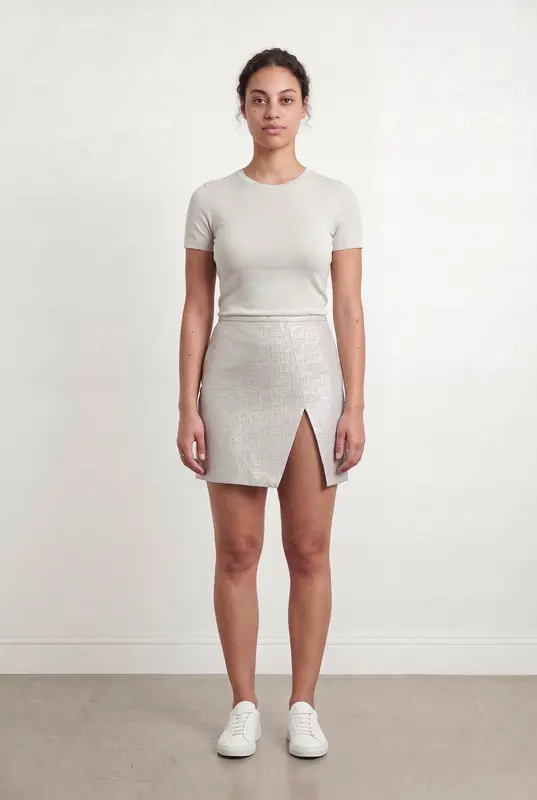 Jupe Fendue Grise - Taille L/40