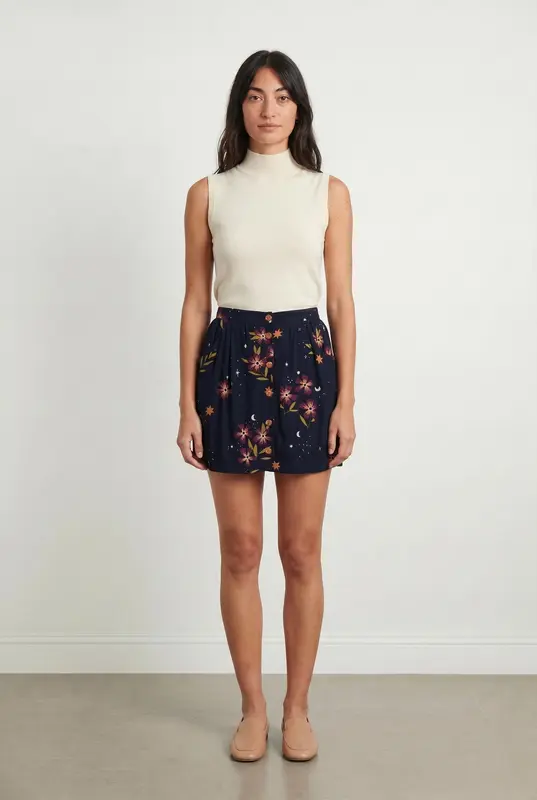 Jupe Fleurie Bleue - Taille S/36