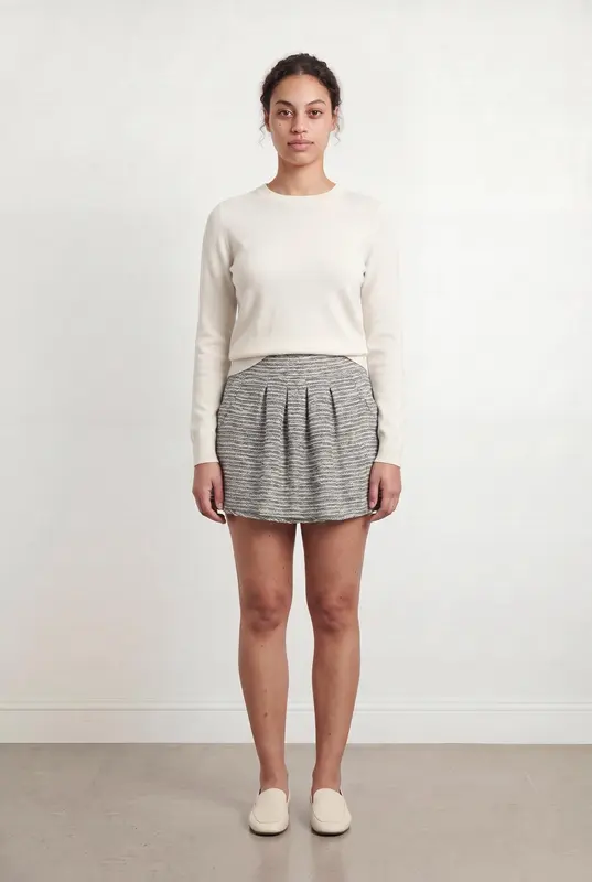 Jupe grise rayée - Taille L/40