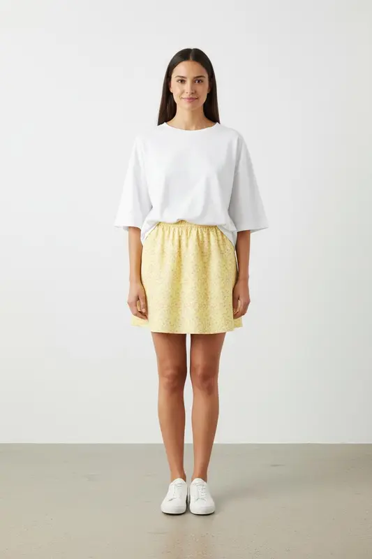 Jupe jaune/verte - Taille XS/34