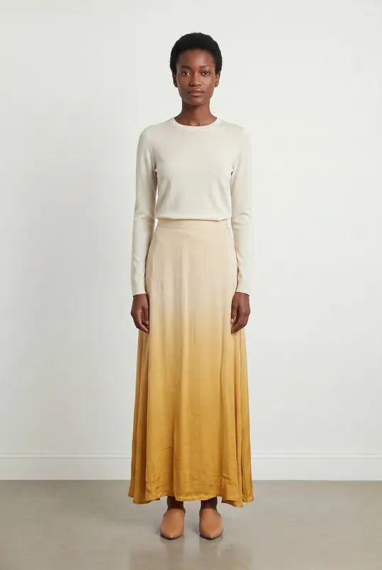 Jupe Longue Beige et Jaune - Taille S/36