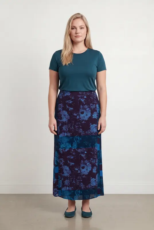 Jupe Longue Bleue et Violette - Taille XL/42
