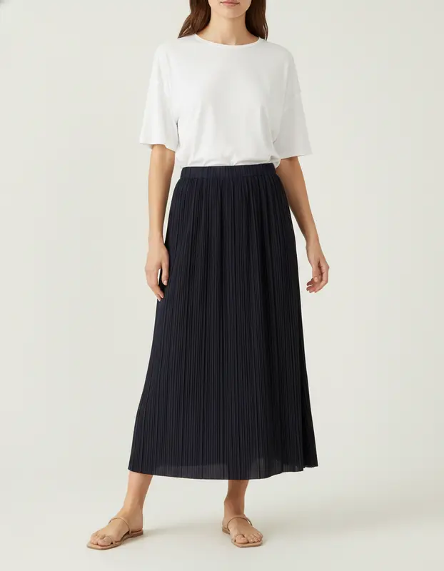 Jupe longue bleue plissée - Taille XS/34