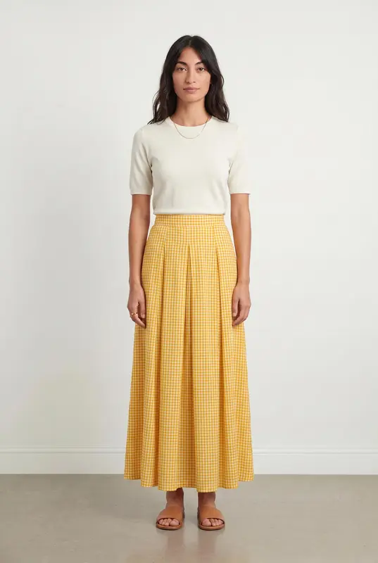 Jupe Longue Jaune et Blanche - Taille S/36