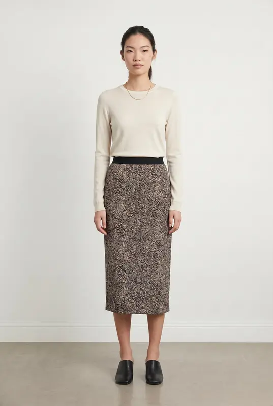 Jupe Longue Marron et Noir - Taille S/36