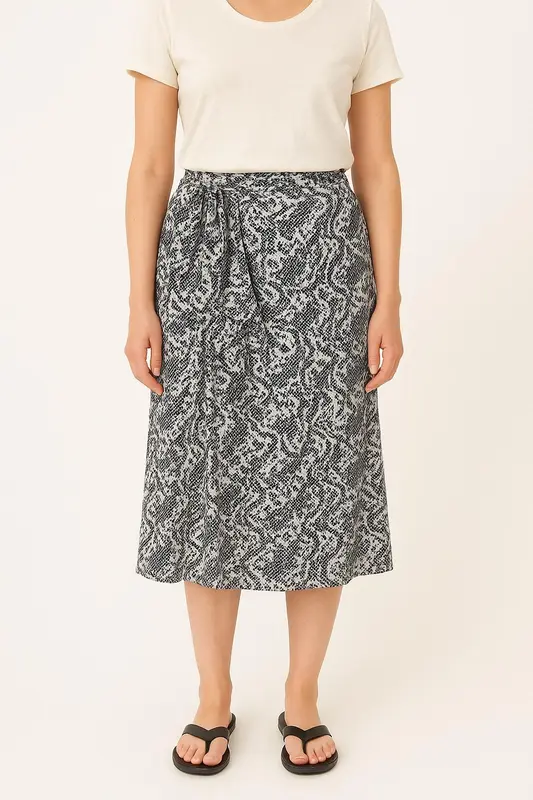 Jupe Longue Noire et Blanche - Taille L/40