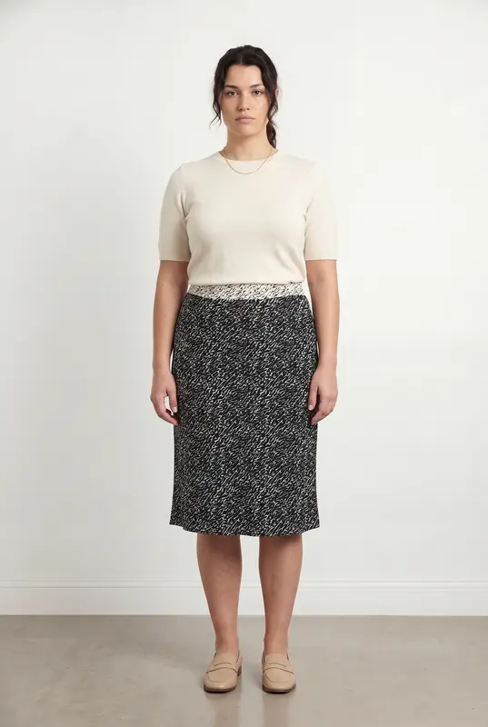 Jupe Longue Noire et Blanche - Taille XL/42