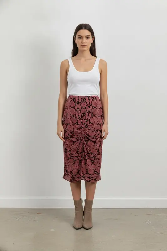 Jupe Longue Rose et Noire - Taille M/38