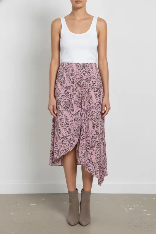 Jupe Longue Rose et Noire - Taille S/36
