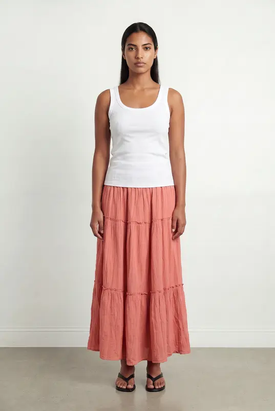 Jupe Longue Rose - Taille L/40