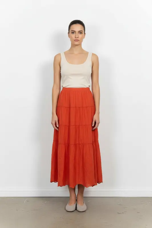 Jupe Longue Rouge - Taille S/36