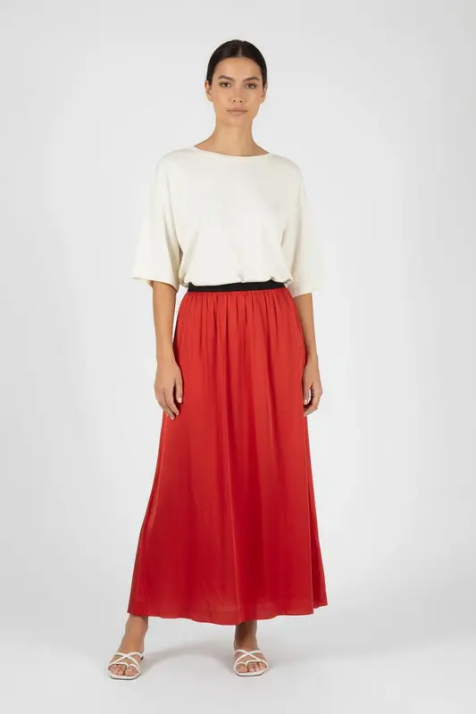 Jupe Longue Rouge - Taille XS/34