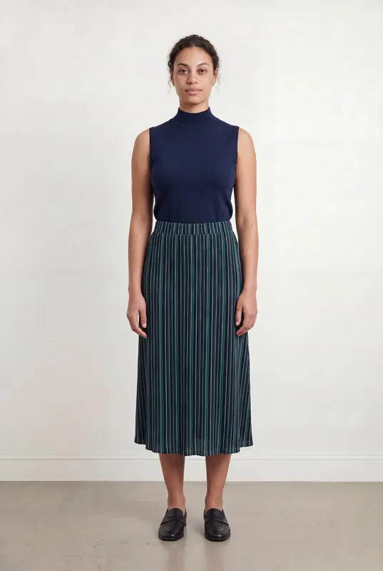 Jupe longue verte rayée - Taille L/40