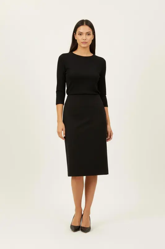 Jupe mi-longue noire - Taille M/38