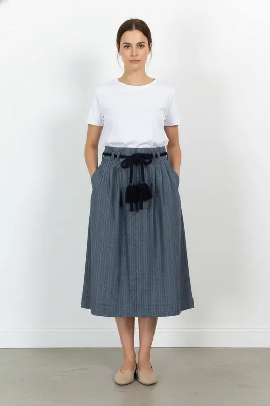 Jupe Midi Bleue - Taille L/40