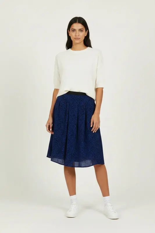 Jupe Midi Bleue - Taille M/38