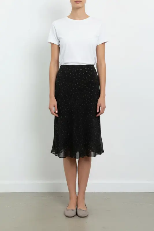 Jupe Midi Noire et Marron - Taille M/38