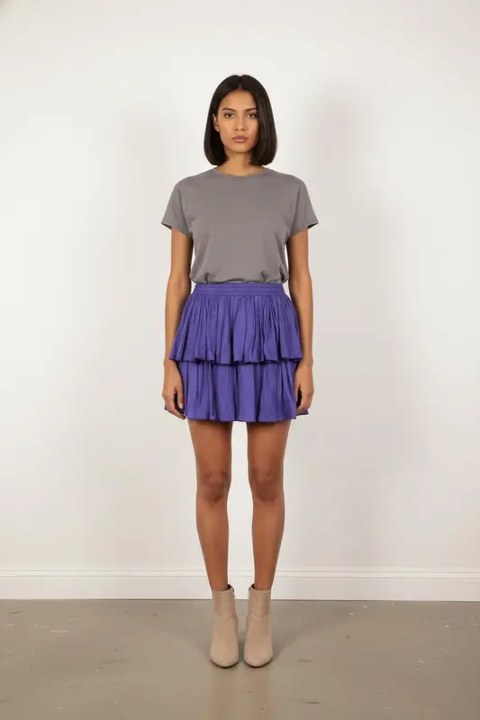 Jupe Midi Violette - Taille S/36