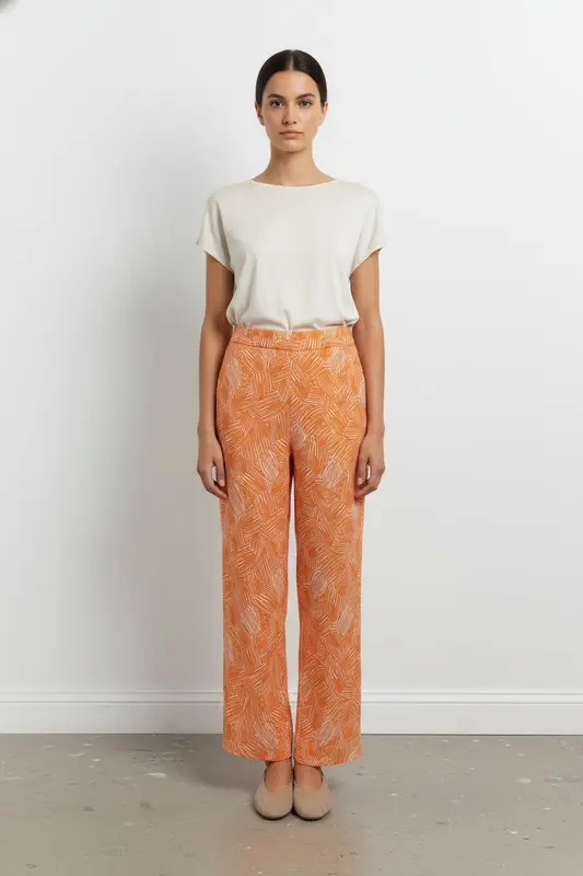 Jupe Orange et Blanche - Taille XS/34