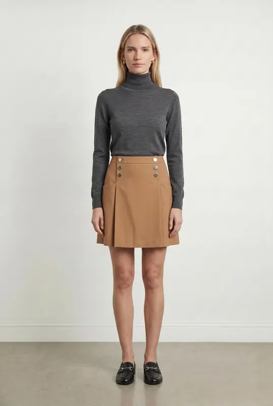 Jupe Patineuse Beige - Taille S/36