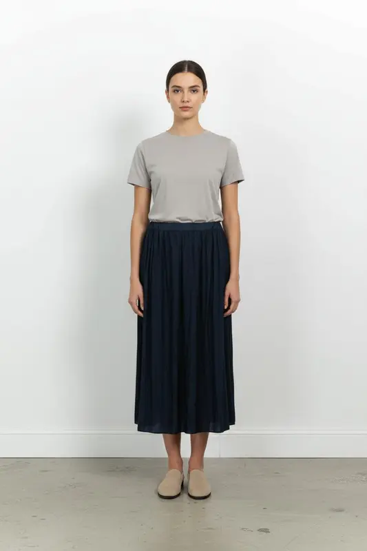 Jupe Plissée Bleue - Taille L/40