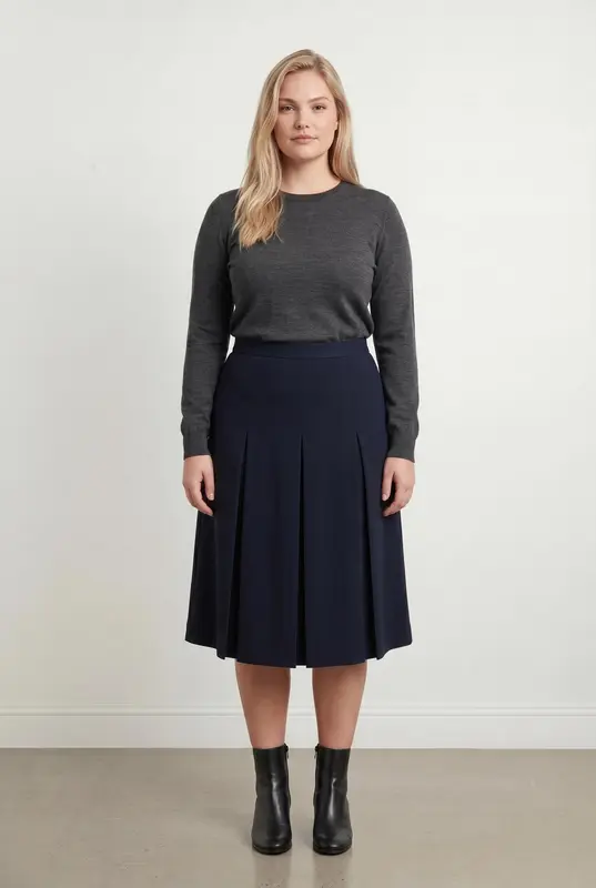 Jupe Plissée Bleue - Taille XL/42