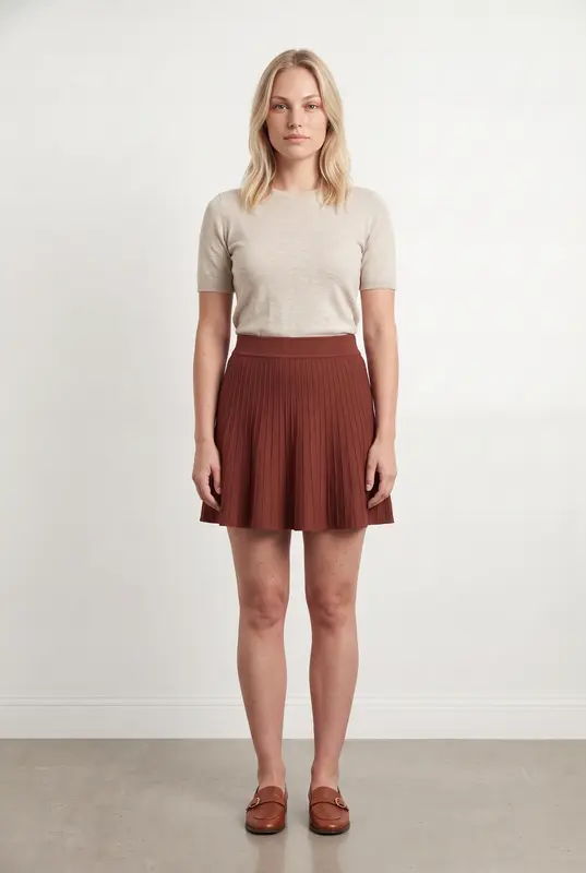 Jupe Plissée Bordeaux - Taille L/40