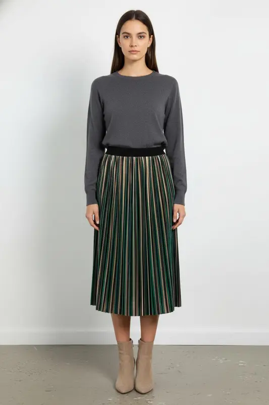 Jupe Plissée Multicolore - Taille L/40