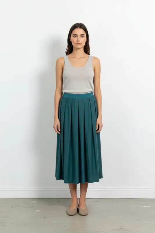 Jupe Plissée Verte - Taille XL/42