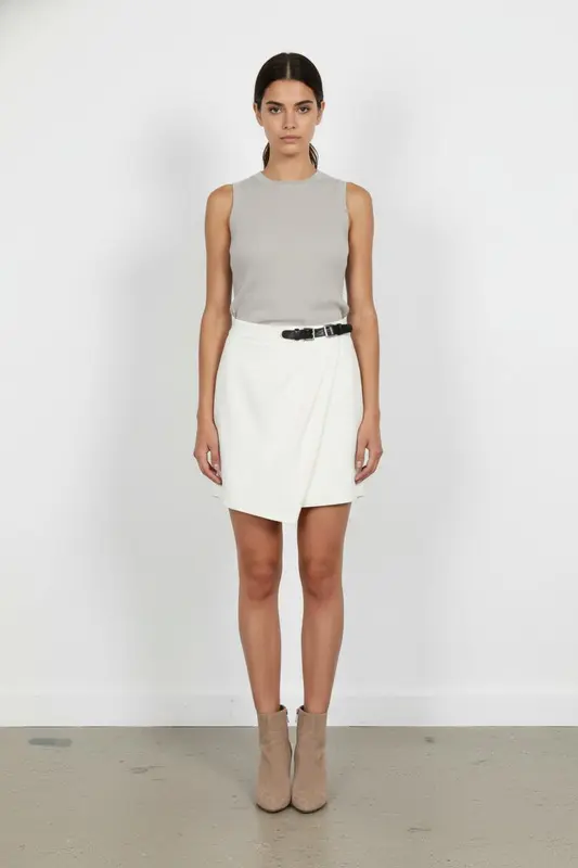 Jupe Portefeuille Beige - Taille M/38