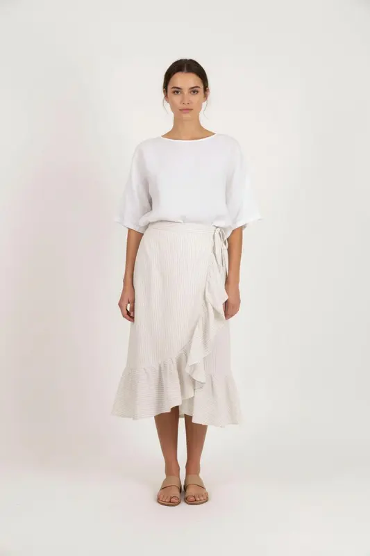 Jupe Portefeuille Blanche - Taille M/38