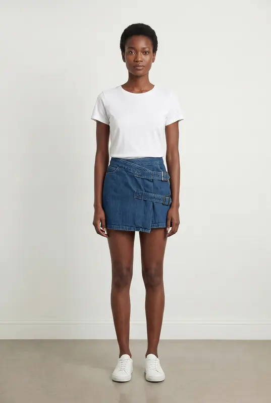 Jupe Portefeuille Bleue - Taille M/38