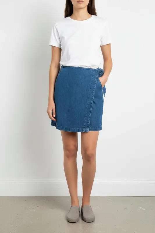 Jupe Portefeuille Bleue - Taille S/36