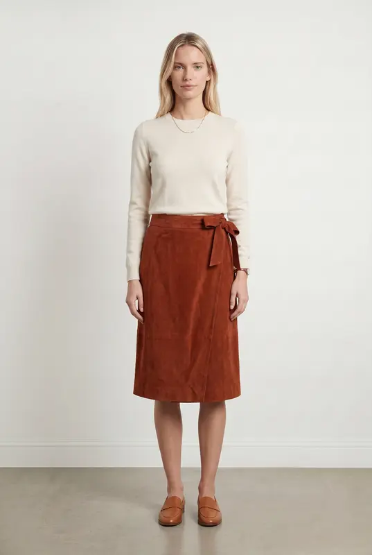 Jupe portefeuille bordeaux - Taille M/38