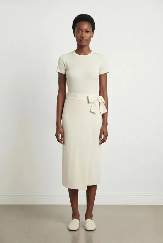 Jupe Portefeuille Longue Blanche - Taille XS/34